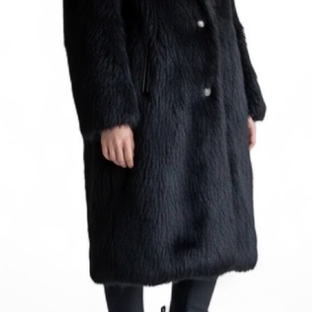 UGG ESME Black Shearling Coat